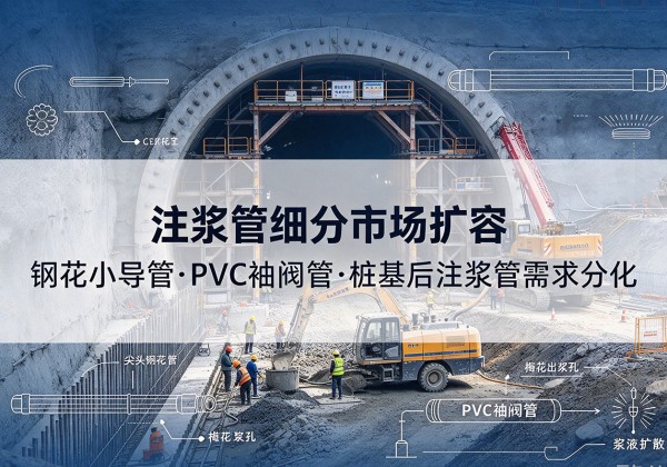 前郭尔罗斯注浆管细分市场扩容，隧道钢花小导管、PVC 袖阀管、桩基后注浆管需求分化